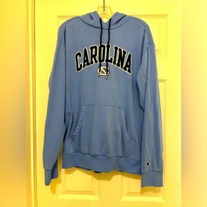 Champion North Carolina Tar Heels Blue Pullover Hoodie Size L